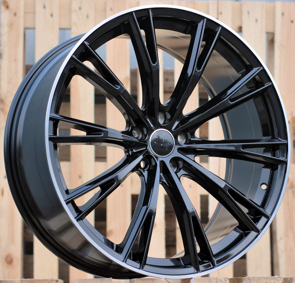 R22x9.5  5X112  ET  31  66.5  H5060  (IN1111/TS533)  Black+Polished Lip (BLPL)  For AUD  (P1+P2)  (Style ABT)