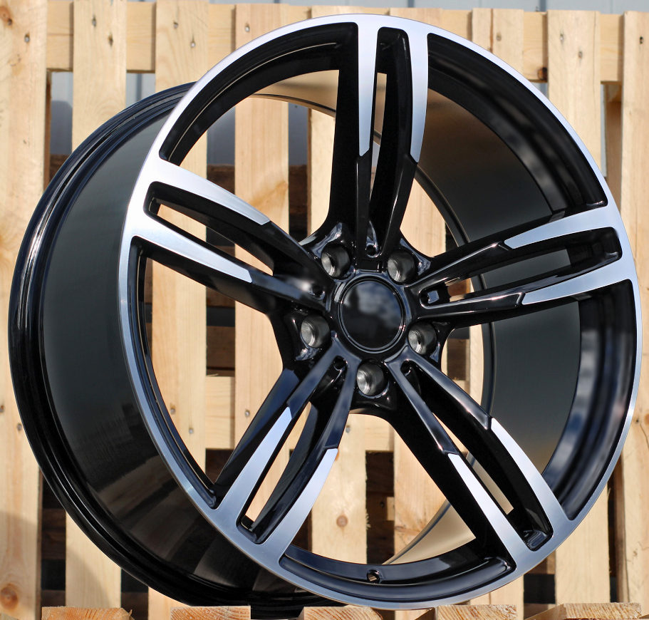 R19x9.5  5X120  ET  40  72.6  BK855  (BY1121)  Black Polished (MB)  For BMW  (K4+P)  (Rear+Front)