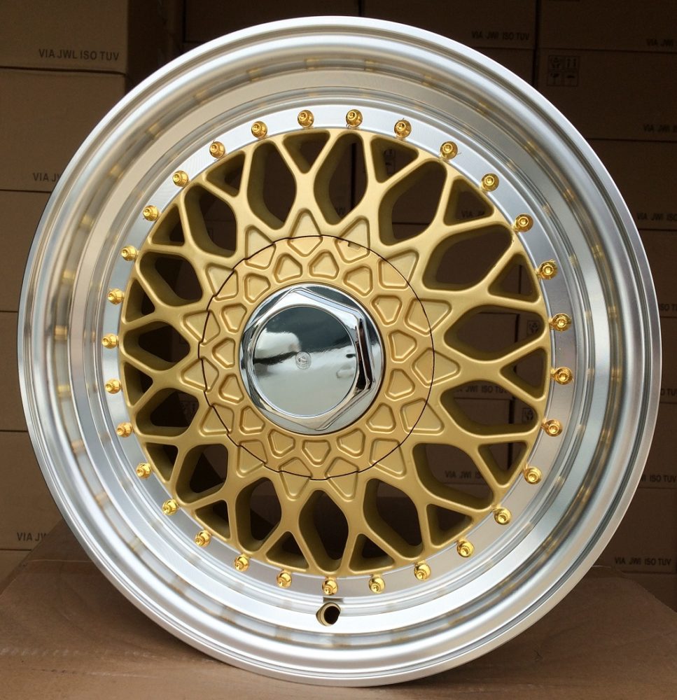 R18x9.5  10X112/120  ET  20  74.1  BY479  (XF135)  Gold+Polished (YP)  For RACIN  (K4)  (Rear+Front Style BBS)