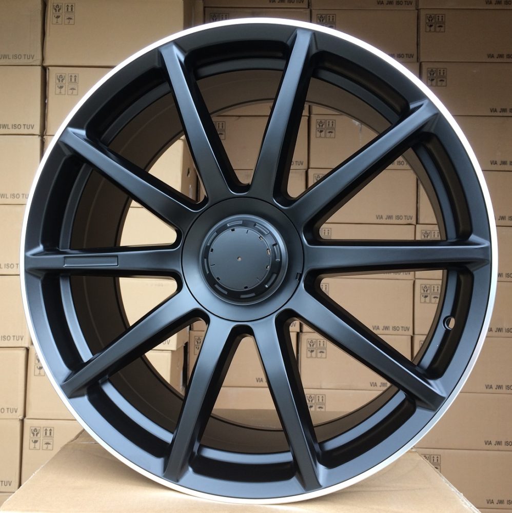 Mercedes BK913  Melns pusmatēts ar pulētu malu R20 5X112 9.5J et38 66.6