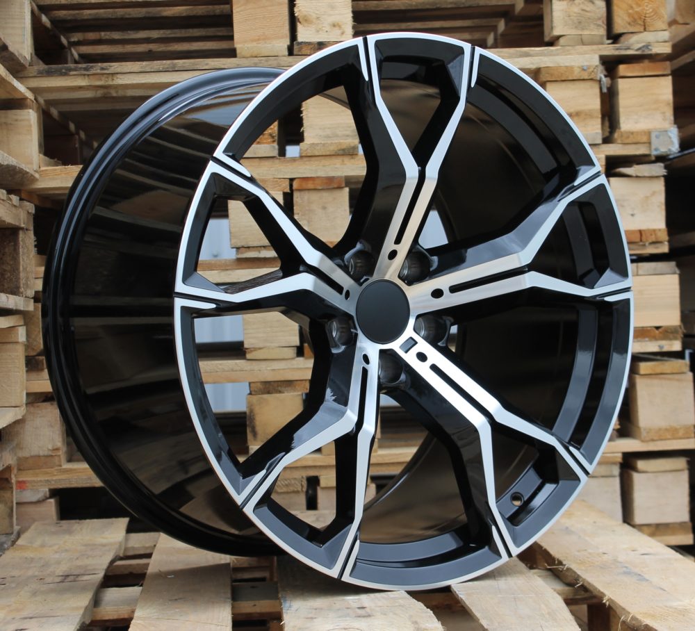 R22x10.5  5X112  ET  43  66.6  B5498  (BYD1538)  Black Polished (MB)  For BMW  (K3+Z2)  ((BFM) Front+Rear)