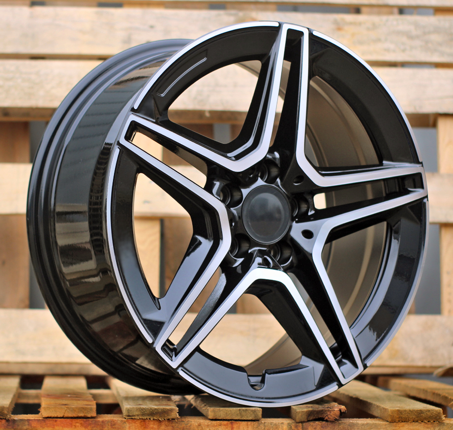 Mercedes FBX142  Melns ar pulētu virsmu R18 5X112 8J et40 66.6