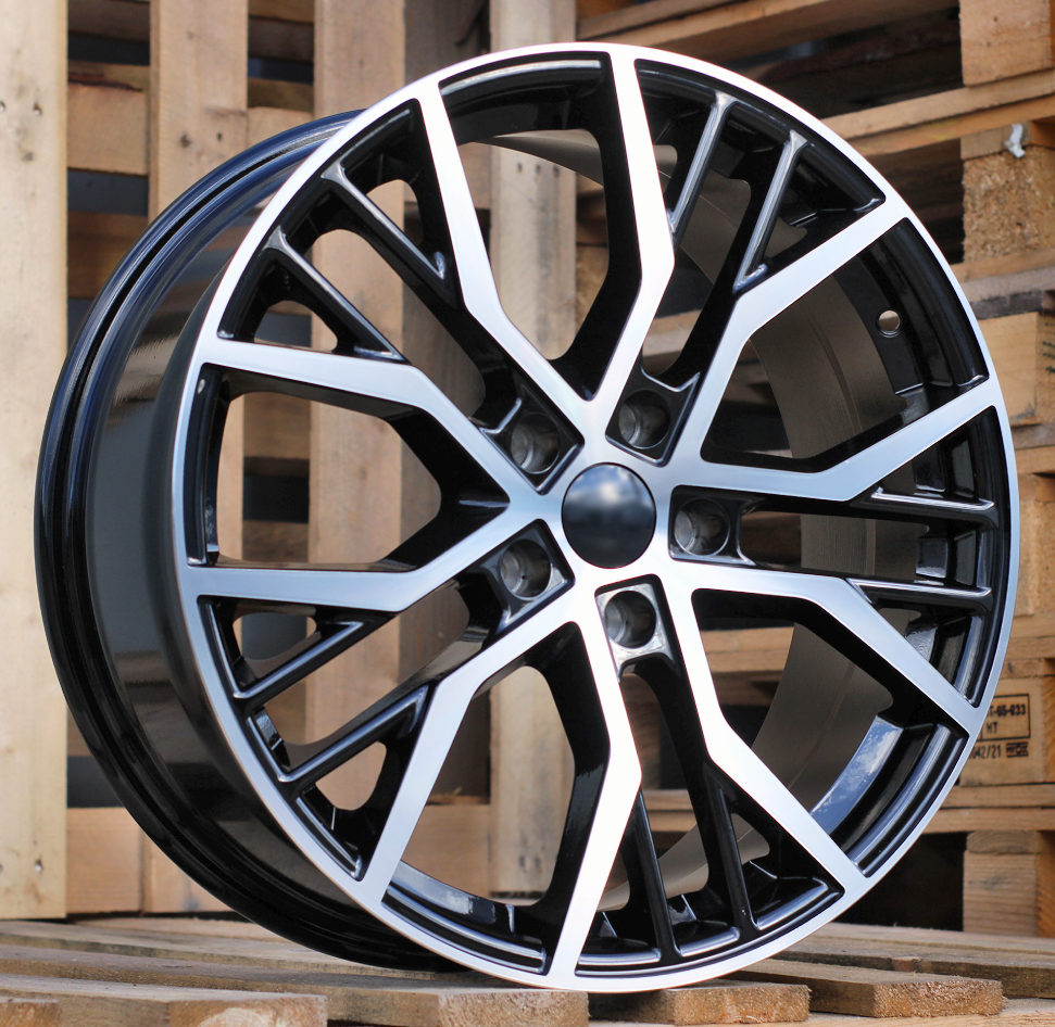 R19x7.5  5X112  ET  51  57.1  BK713  (BY1153)  Black Polished (MB)  For VW  (P+P2)