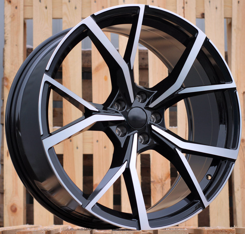 R19x8  5X112  ET  42  57.1  B5801  (IN5499)  Black Polished (MB)  For VW  (A)