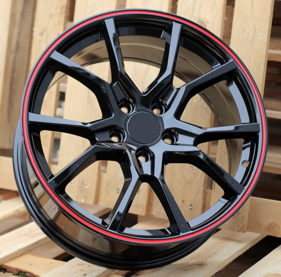 Honda B1418  Melns ar sarkanu malu R18 5X114.3 8J et45 64.1