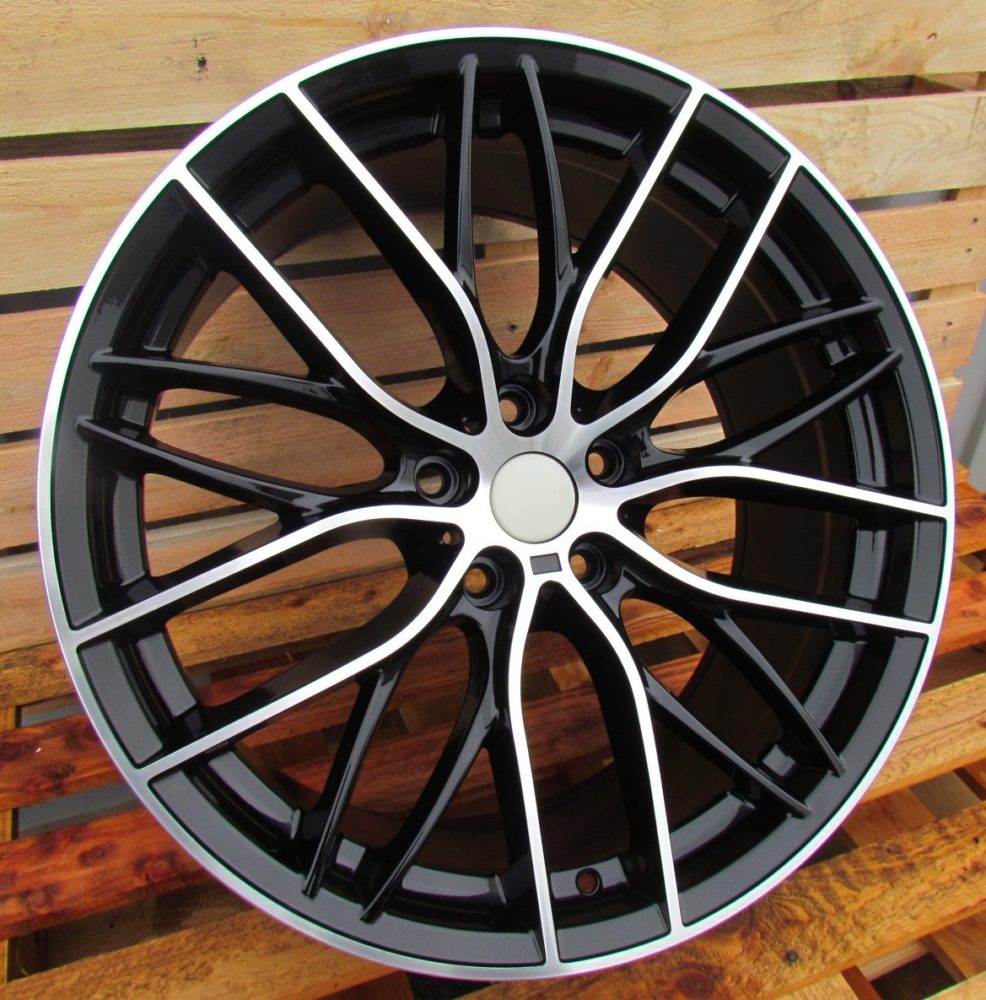 R18x8  5X120  ET  34  72.6  BK796  (IN0216)  Black Polished (MB)  For BMW  (A)  (Rear+Front)