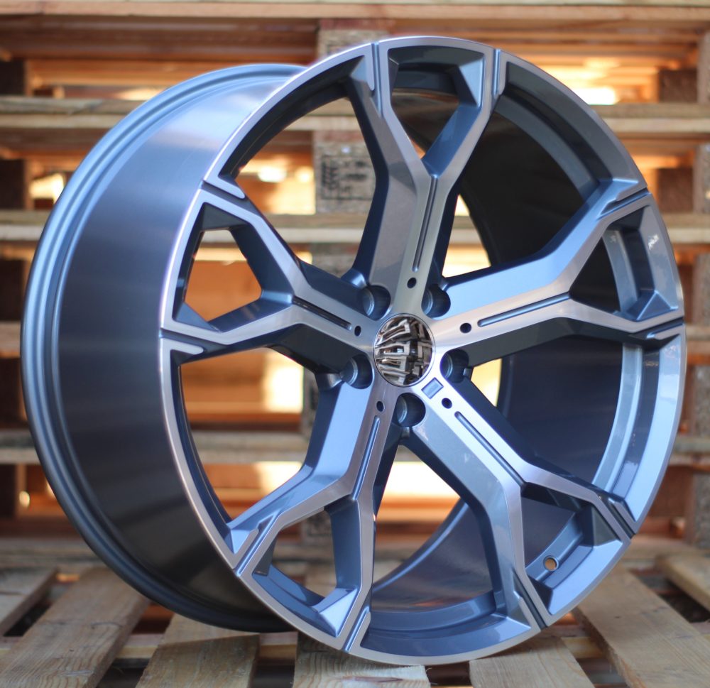 BMW B5498  Pelēks ar pulētu virsmu un pulverlaku R21 5X112 9.5J et37 66.6