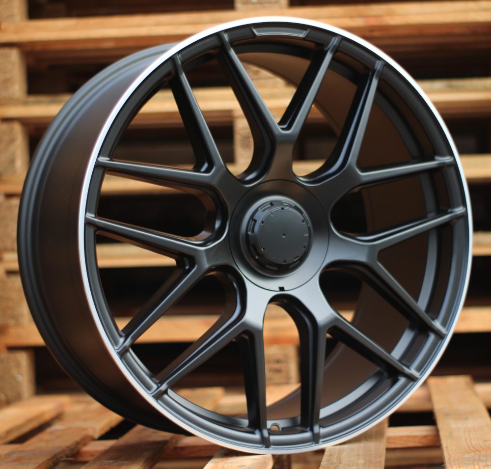 Mercedes B5318  Melns pusmatēts ar pulētu malu R20 5X112 8.5J et38 66.6