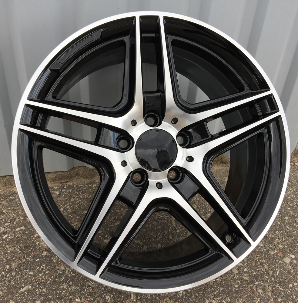 Mercedes SSA02  Melns ar pulētu virsmu R17 5X112 7.5J et45 66.6