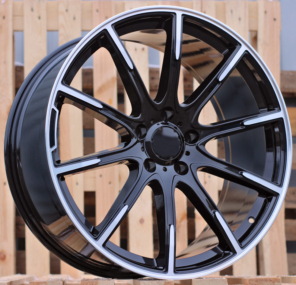 R19x9.5  5X112  ET  48  66.6  FE236  (XF120)  Black Polished (MB)  For MER  (P2)  (HYBRID FORGED New BRABUS (Front+Rear))