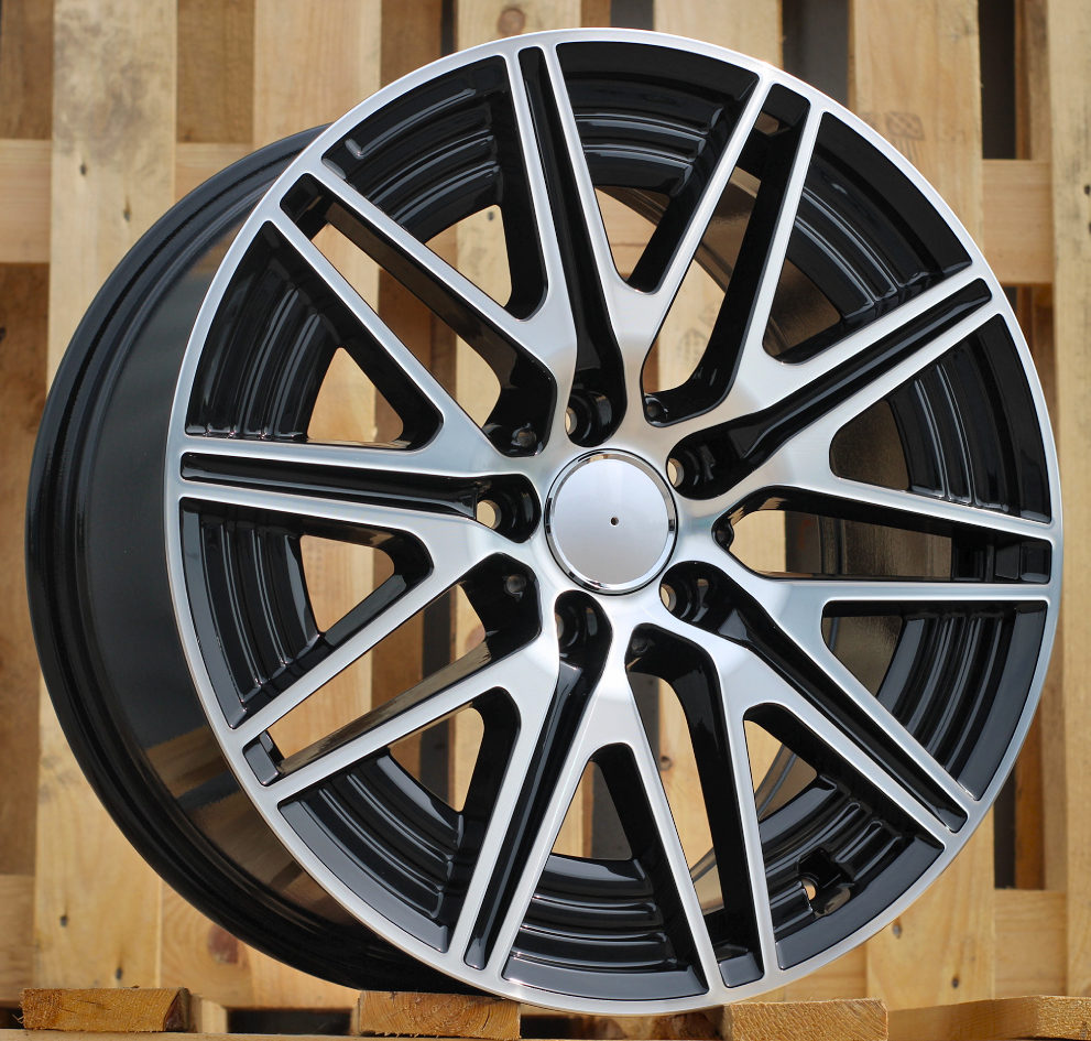R18x8.5  5X112  ET  49  66.5  Y0102  Black Polished (MB)  For MER  (K2)  ((Front+Rear) NEW Model C-Class)