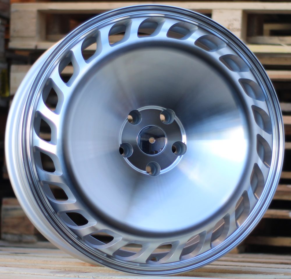 R19x8.5  5X112  ET  35  66.5  B1329  Polished Silver (MS)  For RACIN  (A)  (STYLE RONAL)