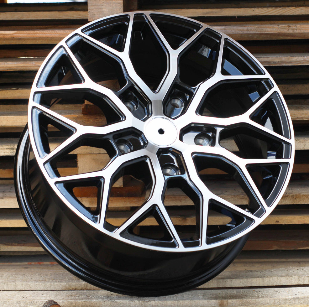 R18x8  5X160  ET  50  65.1  I0319  (IN-LD1)  Black Polished (MB)  For RACIN  (K7+P2+A)  (4x4 Gloss Black Polished Style Vossen (max 1100kg))