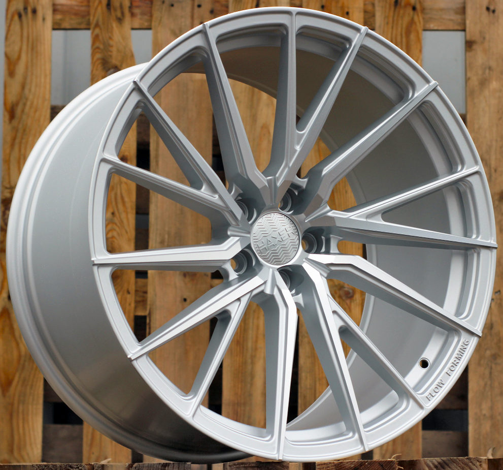 R21x9  5X112  ET  25  66.5  HX06F  Polished Silver Half Matt (MSHM)  For HAXER  (P2)  (HYBRID FORGED (Max Load 900kg.) Front+Rear)