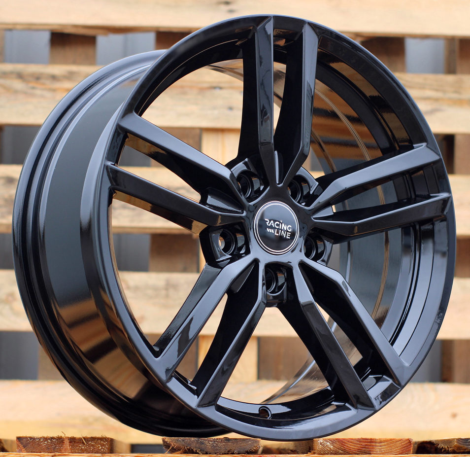 Y0136  Melns R17 5X112 7.5J et30 66.6